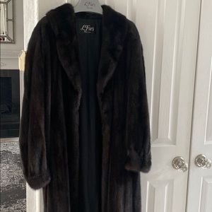Full length fur mink coat